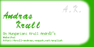 andras krull business card